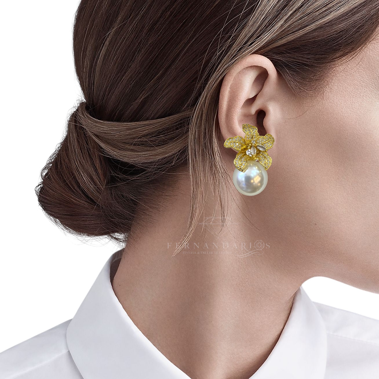 Pendientes Flor y Perla Vogue