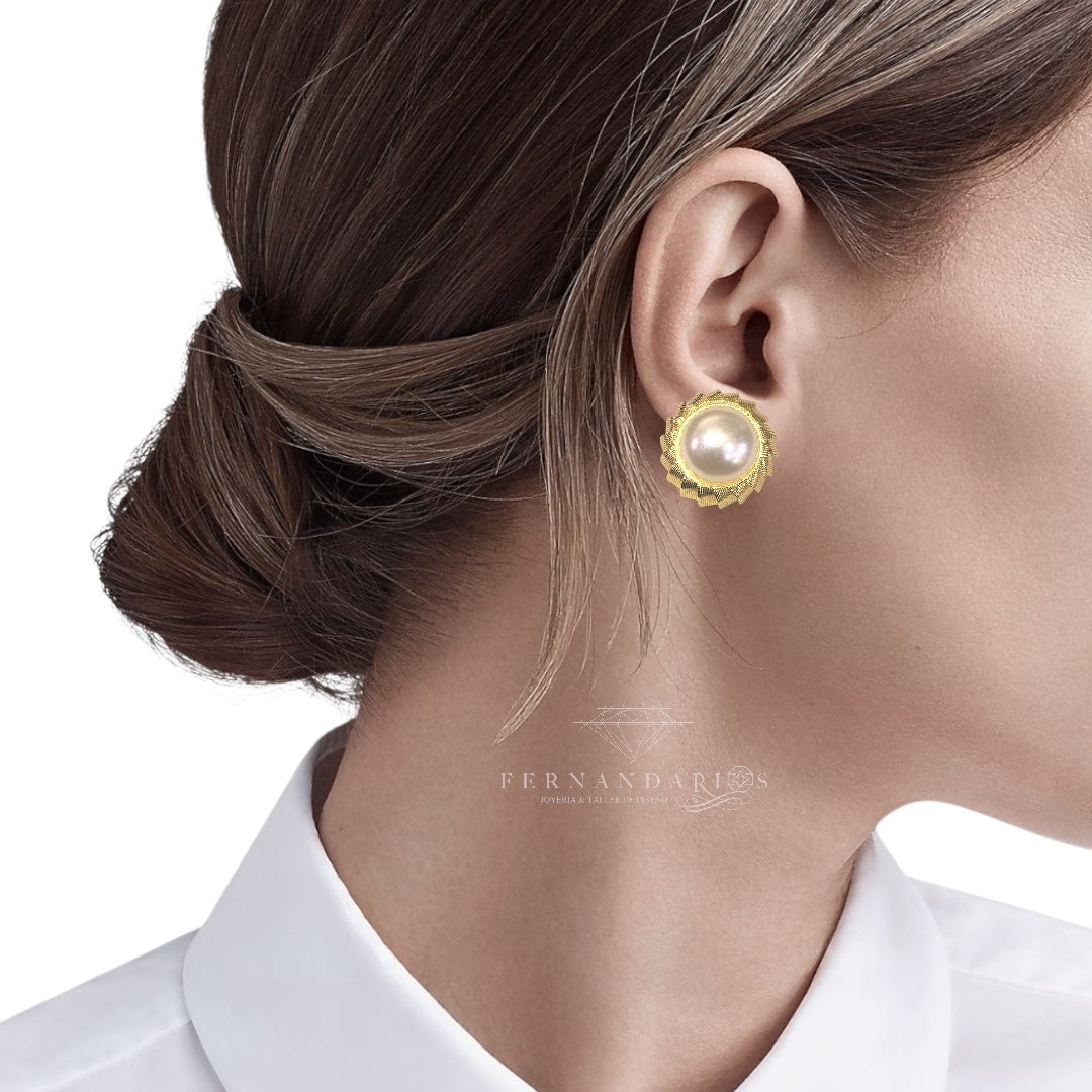 Pendientes Perla caracol