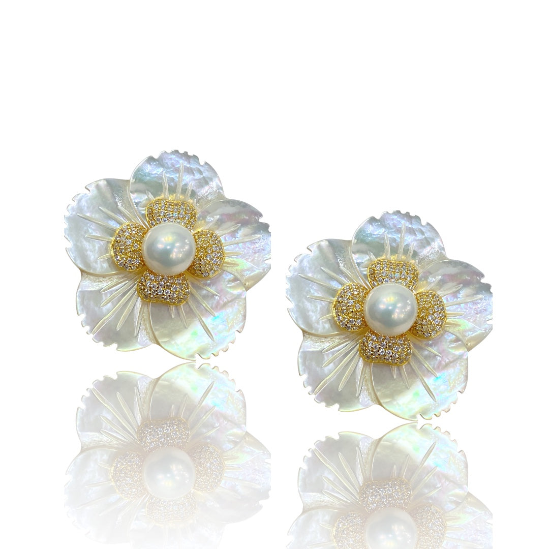 Pendientes flor 925