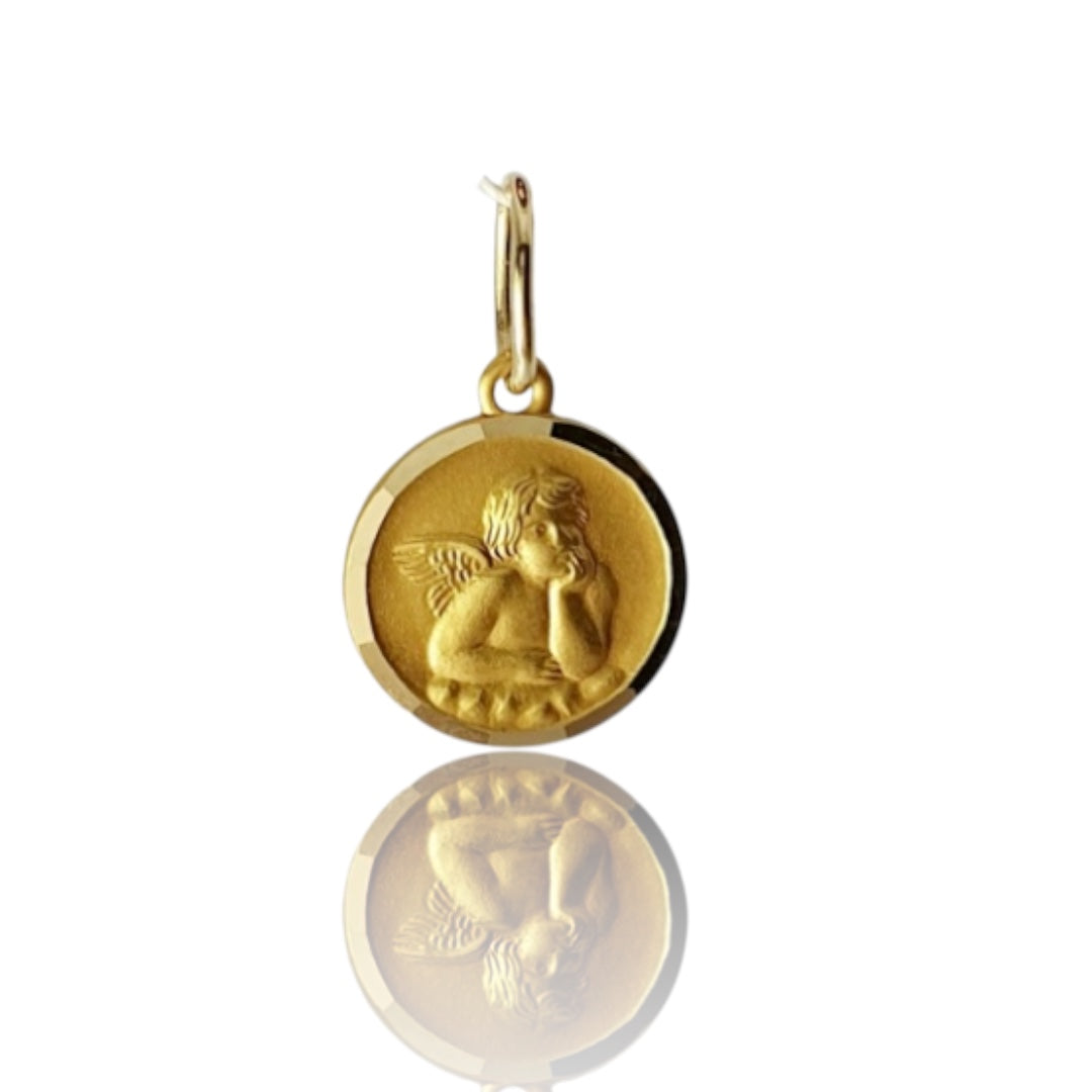 Medalla antes de la guarda oro 14k