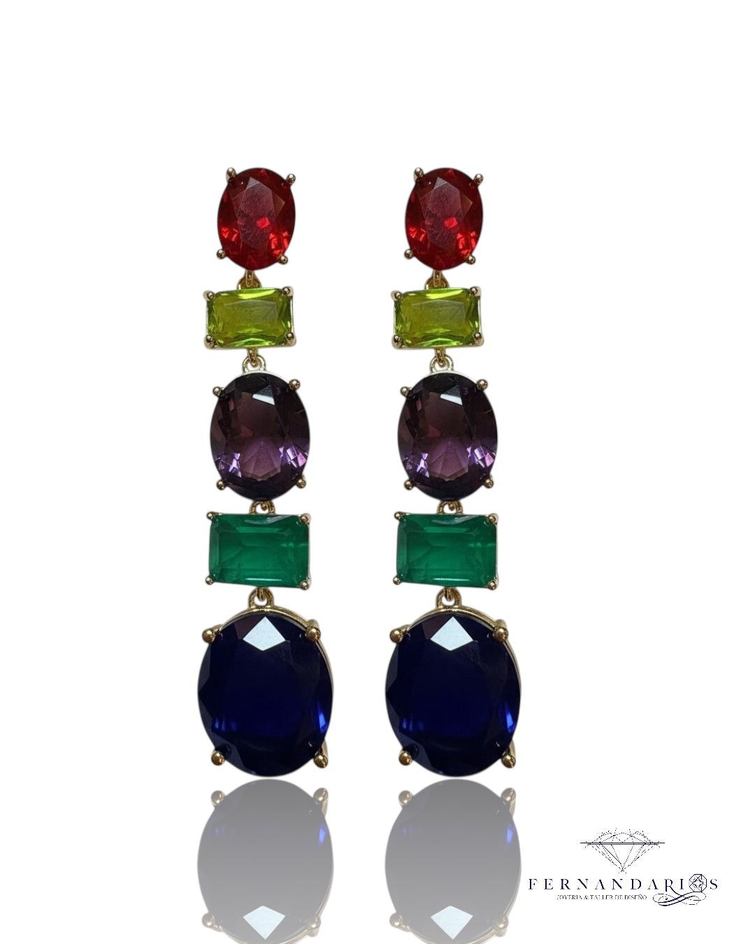Pendientes cocktaik vermeil 18k