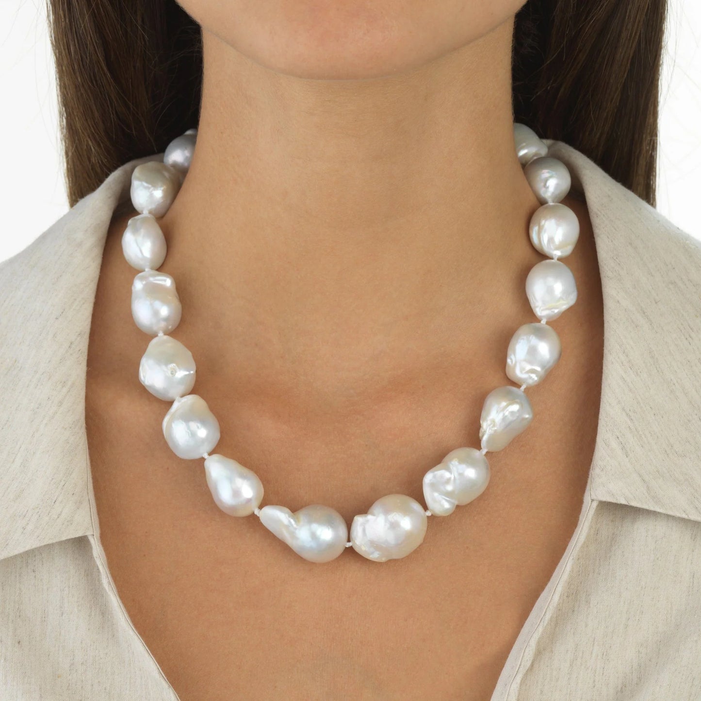 Collar perla barroca 925