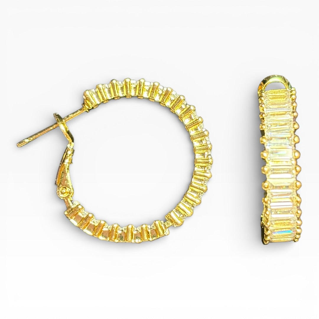 Argollas Bagette goldfilled