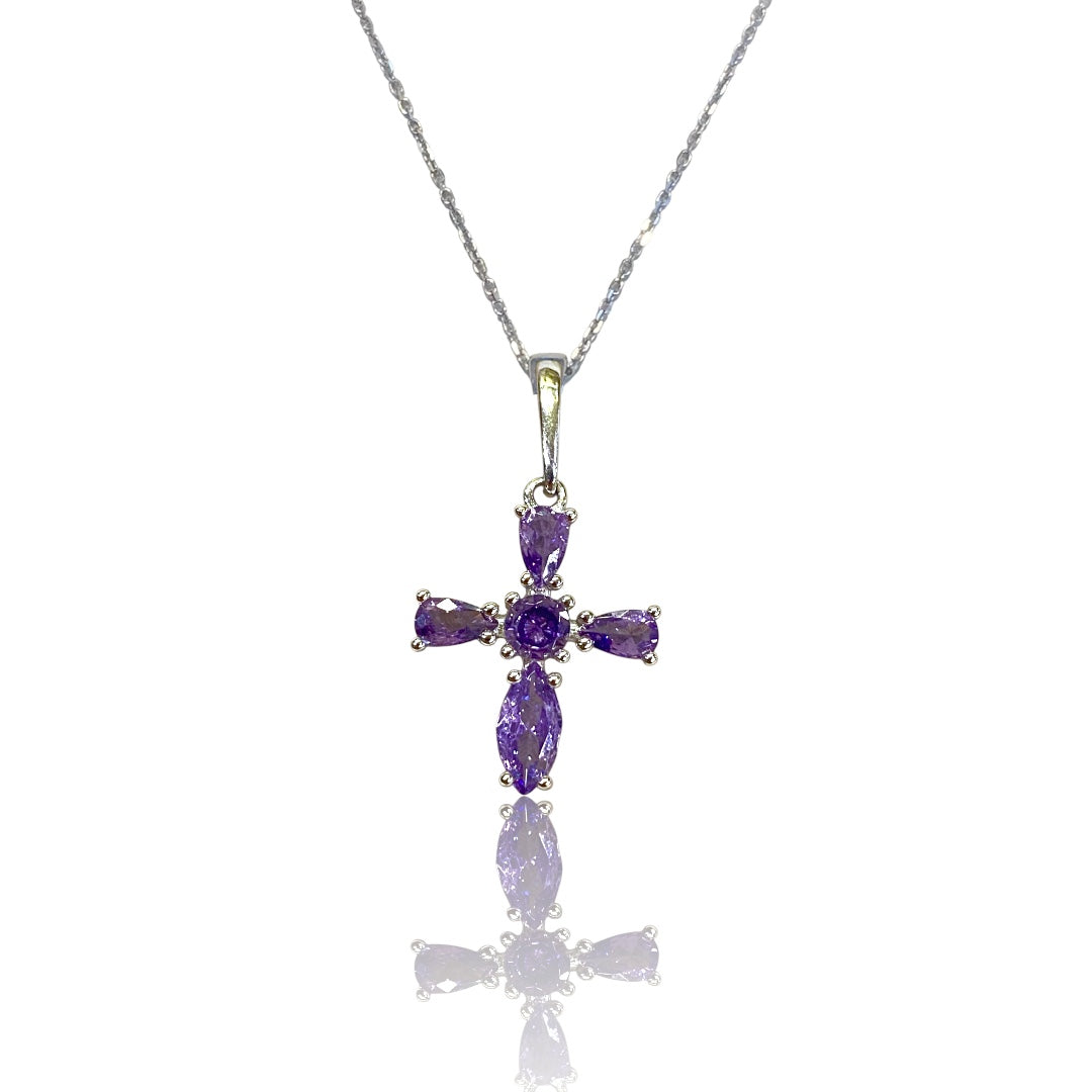 Cruz 925 cristales colores