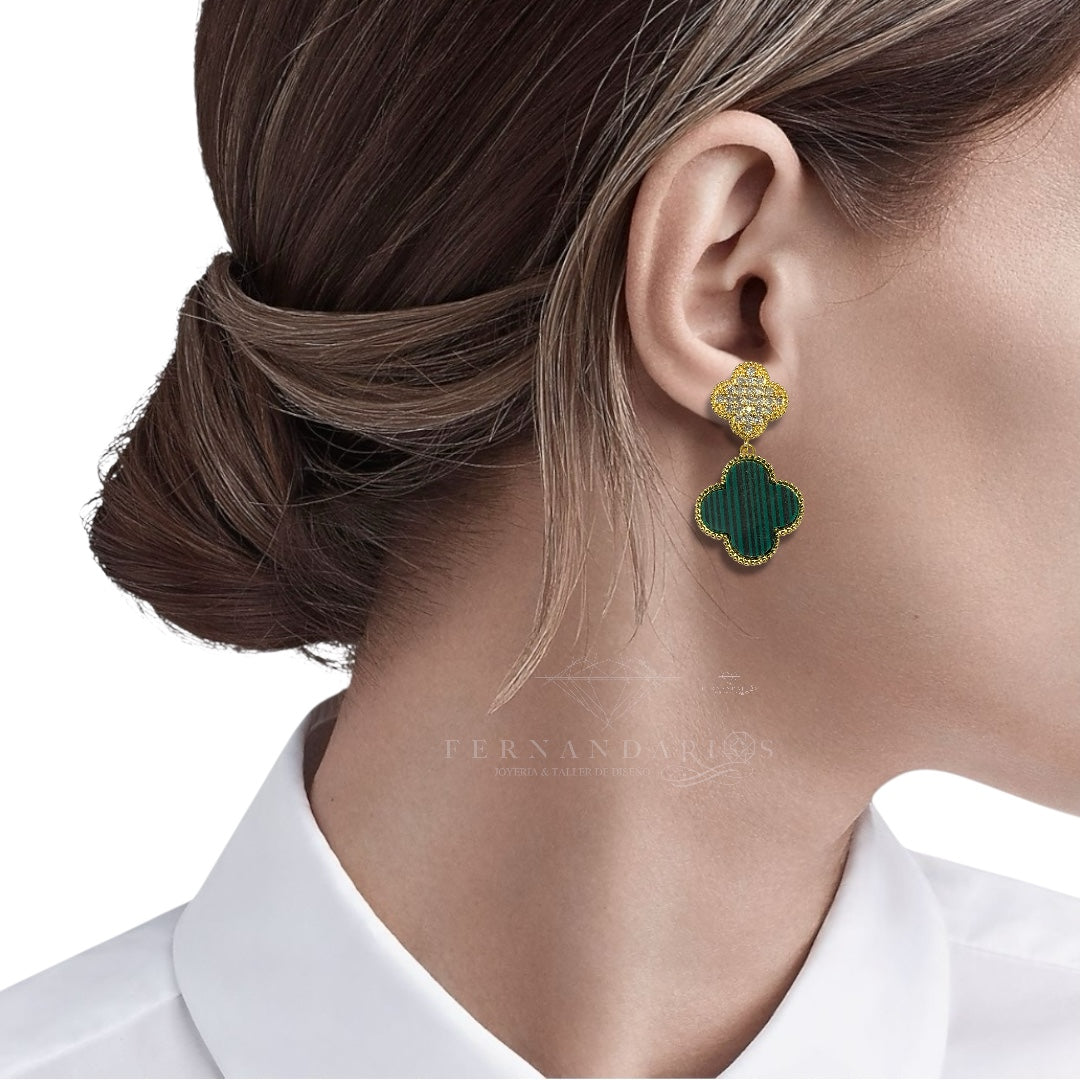 Malaquita earrings
