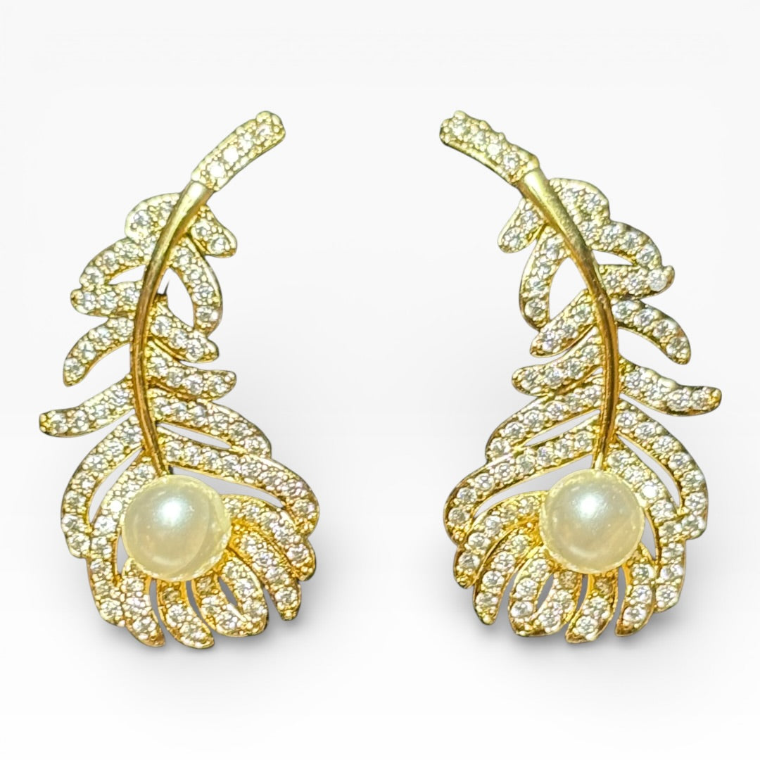 Pendientes pluma goldfilled