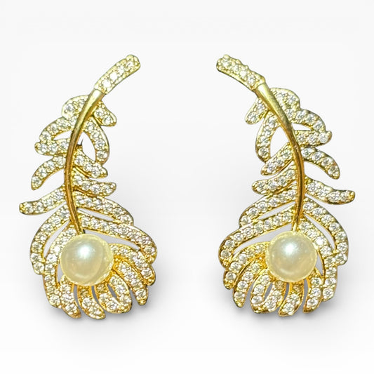 Pendientes pluma goldfilled