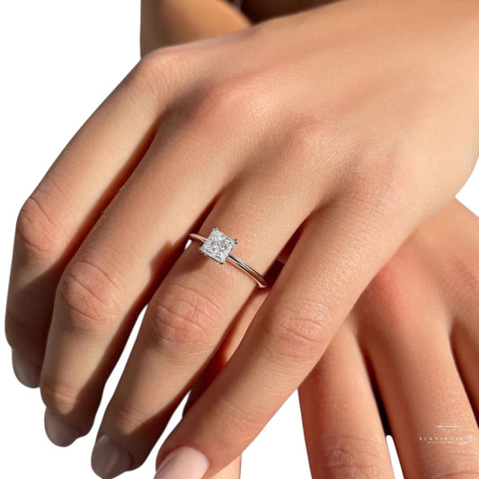 Anillo Princesa Diamante 14k
