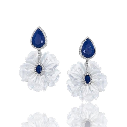 Pendientes Flor choncha 925