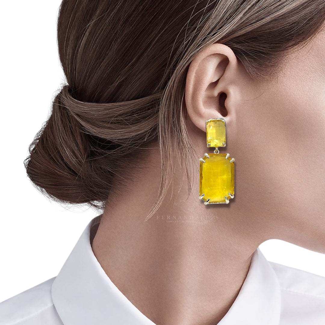 Pendientes Cristal Champagne