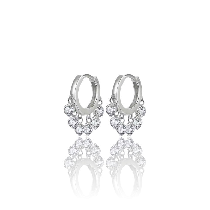 Mini argollas 925 cristales