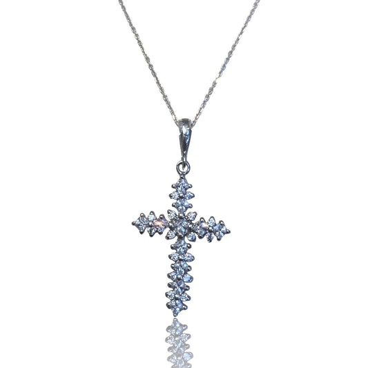 Cadena con cruz cristales 925