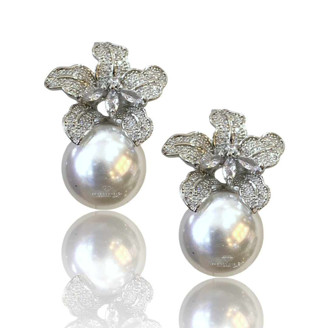 Pendientes Flor y Perla Vogue