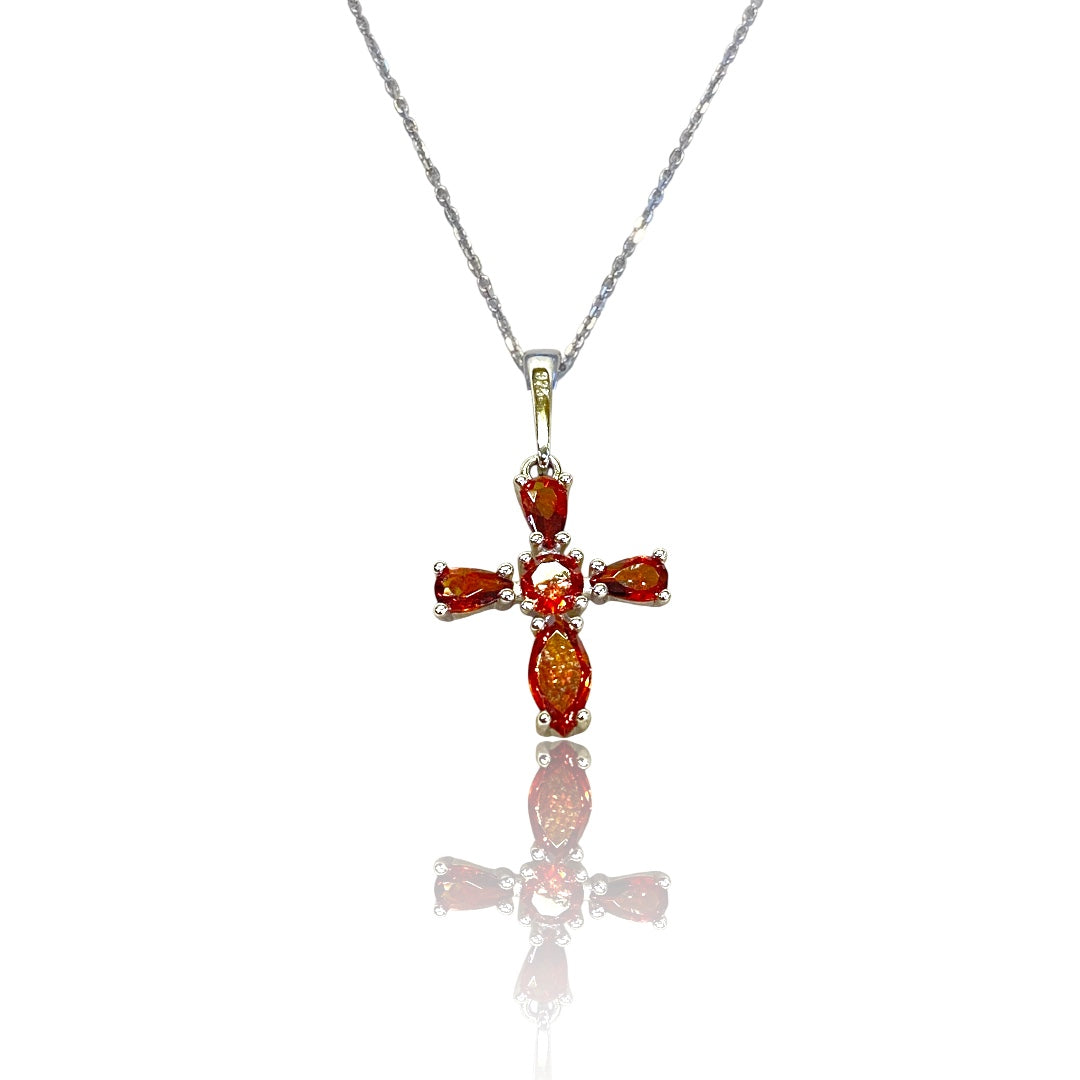 Cruz 925 cristales colores