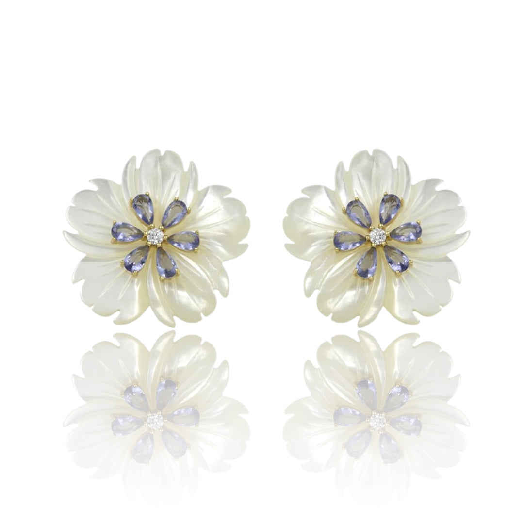 Pendientes Flor Concha