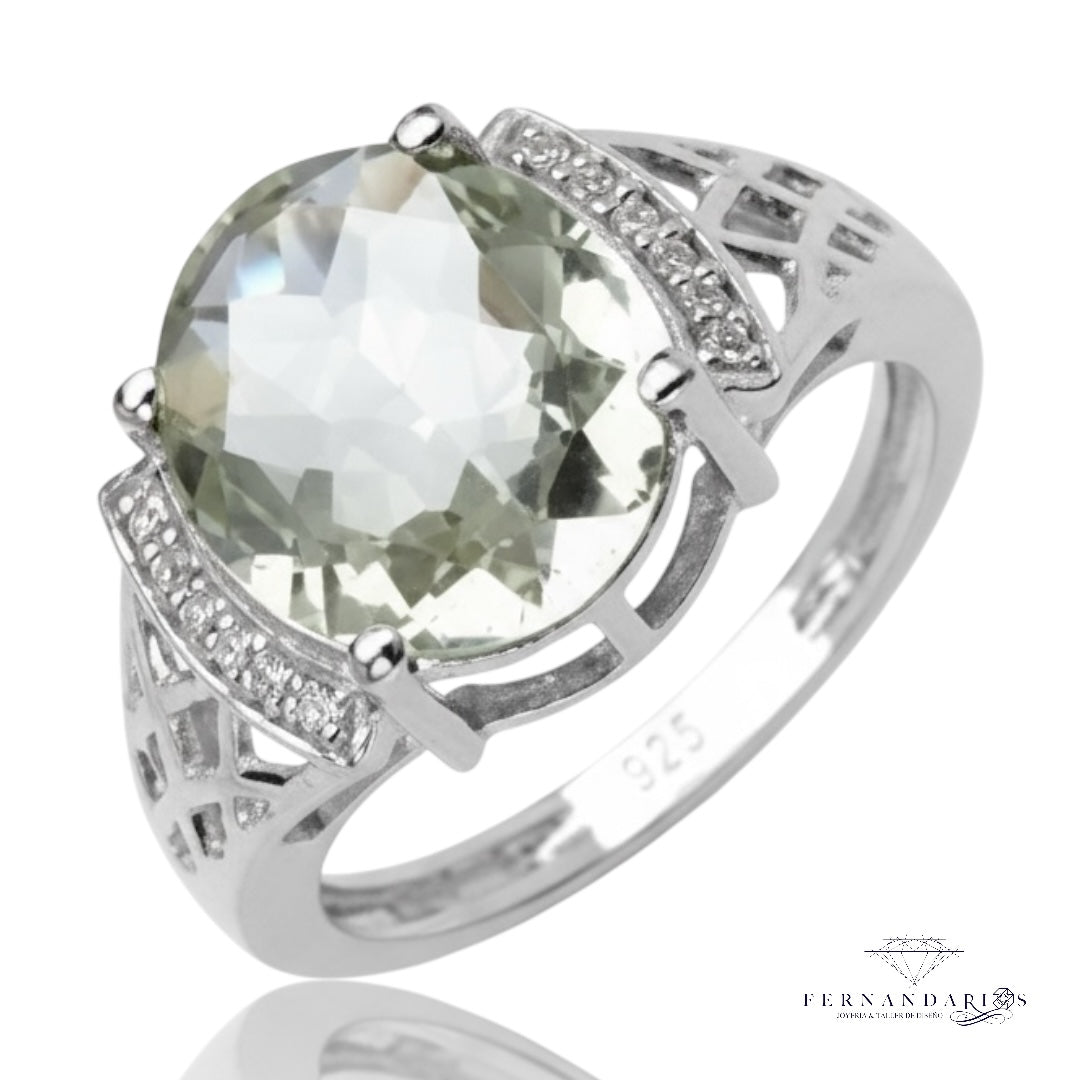 Anillo topacio limón en plata 925