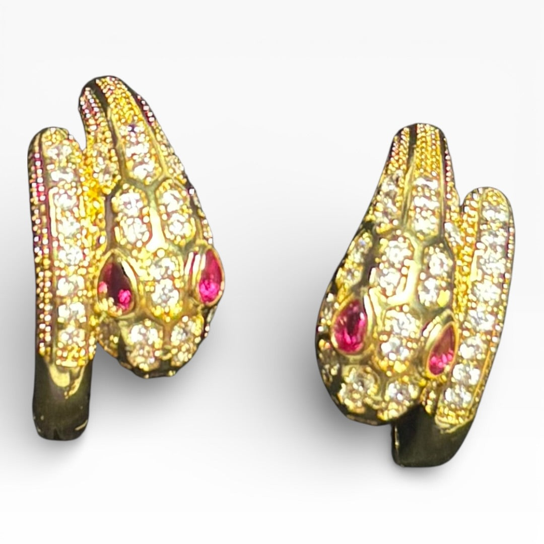 Argollas serpiente goldfilled