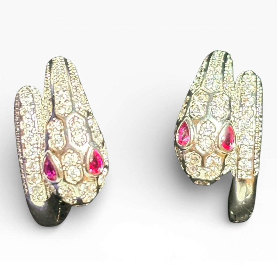 Argollas serpiente goldfilled