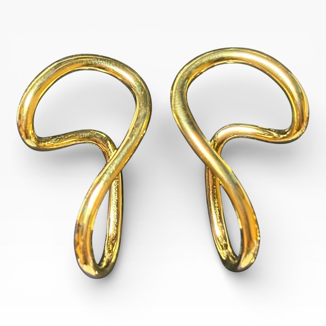 Pendientes abstractos goldfilled